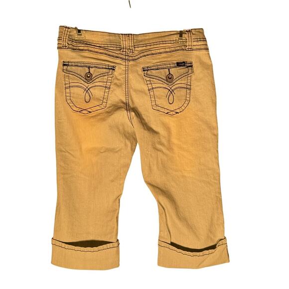 Angel Jeans Stone Washed Size 11 Women's Long Bermuda Shorts - Picture 2 of 6